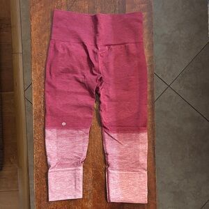 Lululemon Athletica Red Ombre Leggings